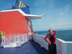  Me on the ferry...it was windy but so fun!